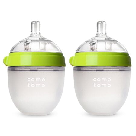 Comotomo Baby Bottle, Green, 5 Ounce (2 Count) - Image 2