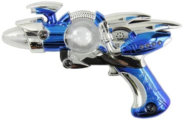 Super Spinning Laser Space Blaster with LED Light & Sound (Colors May Vary)