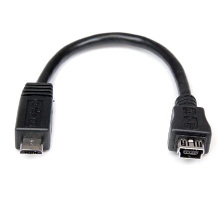 StarTech.com 6in Micro USB to Mini USB Adapter Cable M/F - Micro USB male to Mini USB fema