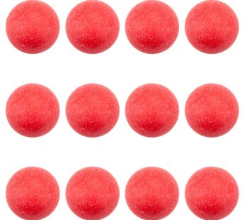 Brybelly 12 Pack of Red Textured Foosballs for Standard Foosball Tables & Classic Tabletop