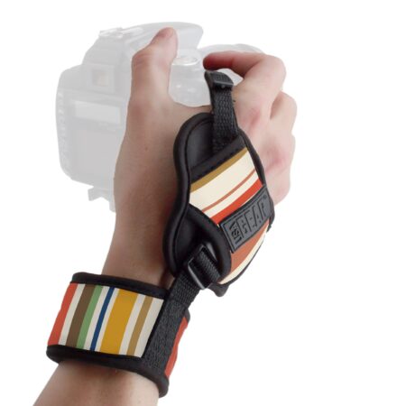 USA GEAR DualGRIP Professional Grip Camera Hand Strap with Neoprene Design and Metal Plate