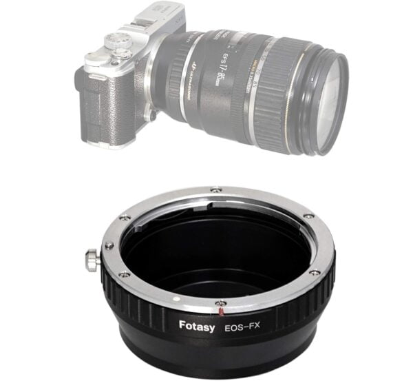 Fotasy Manual Cannon EF EF-S Lens to Fuji X Adapter, EOS EF to X Mount Adapter, Compatible