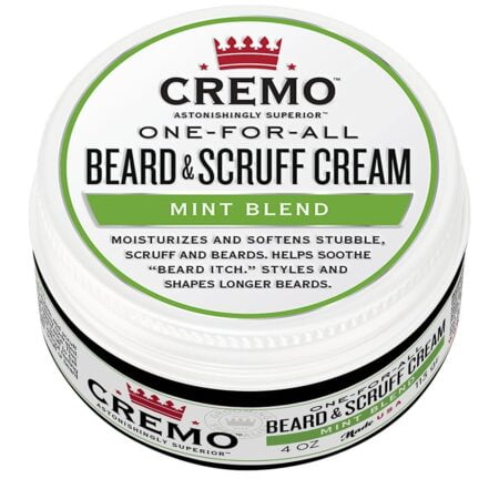 Cremo Beard & Scruff Cream, Wild Mint, 4 Ounce (Pack of 1) - Soothe Beard Itch, Condition