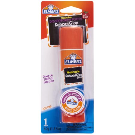 Elmer's Jumbo Disappearing Purple School Glue Stick, 1.4 Ounces