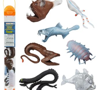 Safari Ltd Deep Sea Creatures TOOB – 7 Mini Figurines: Hatchet Fish, Angler Fish, Viper Fi