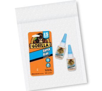 Gorilla Super Glue 15 Gram, Clear, (Pack of 2)