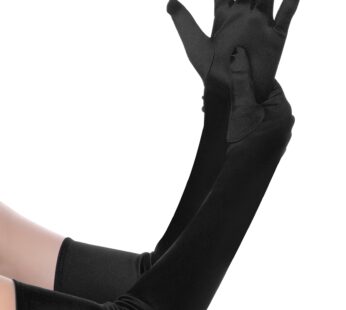 BABEYOND Long Opera Party 20s Satin Gloves Stretchy Adult Size Elbow Length