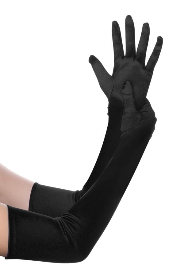 BABEYOND Long Opera Party 20s Satin Gloves Stretchy Adult Size Elbow Length