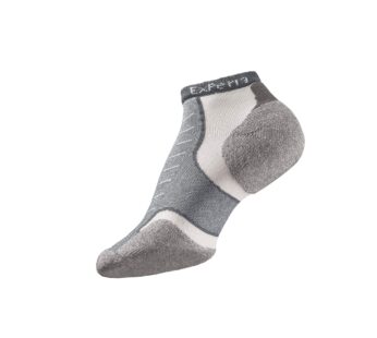 Thorlos Experia XCCU Thin Cushion Running Low Cut Socks, Grey, Extra Large