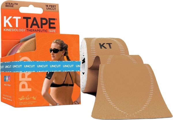 KT Tape, Pro Synthetic Kinesiology Athletic Tape, 16? Uncut Roll, Stealth Beige