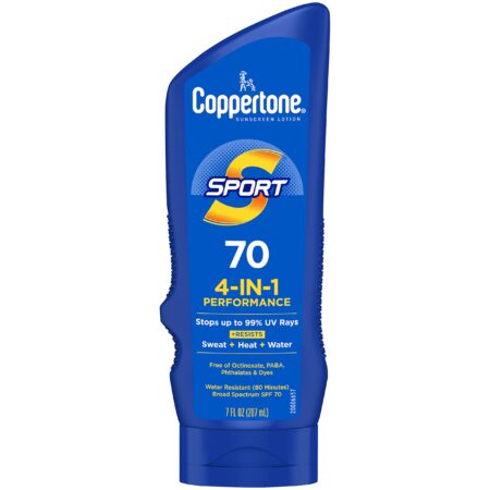 Coppertone SPORT Sunscreen SPF 70 Lotion, Water Resistant Sunscreen, Body Sunscreen Lotion - Image 2