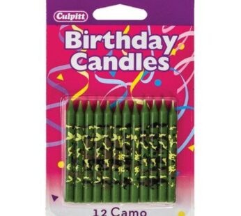 Camo Print Birthday Cake Candles – 12 ct