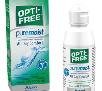 ALCON Opti-free Puremoist Multi-Purpose Disinfecting Solution, White, 4 Fl Oz