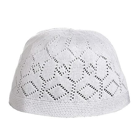 JILANI HANDICRAFT Islamic Muslim Knitting Kufi Topi Prayer Hat Crochet Taqiyah Takke Skull - Image 2