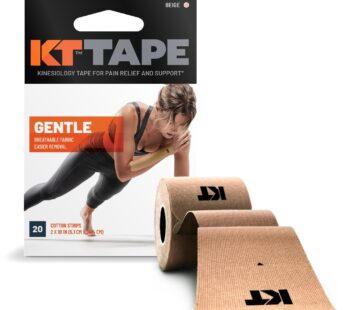 KT Tape, Kinesiology Athletic Tape, Gentle Adhesive for Sensitive Skin, 20 Count, 10″ Prec