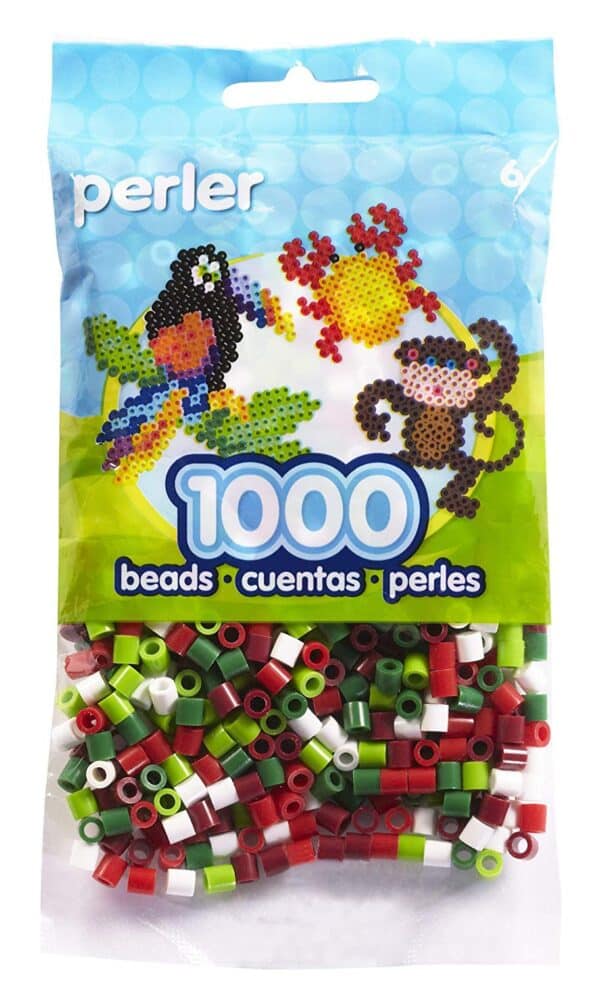 Perler Beads Christmas Mix 2 Bead Bag, Small, 1000 Count
