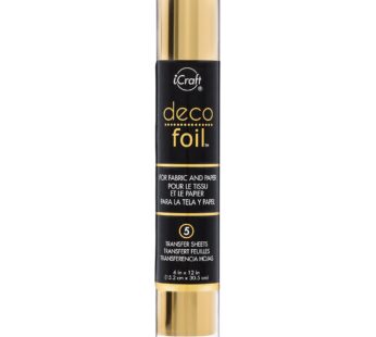 iCraft Deco Foil, 5 Transfer Sheets, 6″ x 12″, Gold