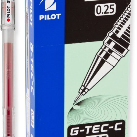 PILOT G-Tec-C Gel Ink Rolling Ball Pens, Hyper Fine Point (0.25mm), Red Ink, 12-Pack (3548 - Image 2