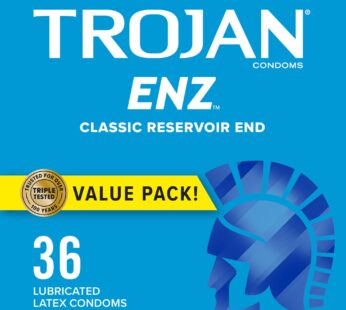 TROJAN ENZ Lubricated Condoms, Latex Condoms For Contraception and STI Protection, America