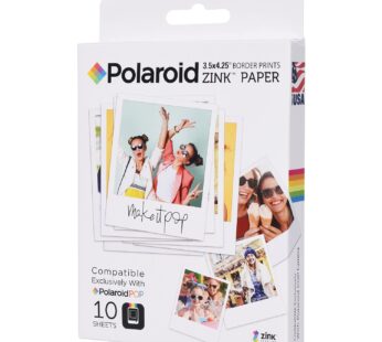 Zink Polaroid 3.5 x 4.25 inch Premium Zink Border Print Photo Paper (10 Sheets) Compatible