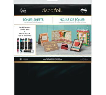 iCraft 3377 Deco Foil Toner Sheets, 8.5 Inches x 11 Inches, Black