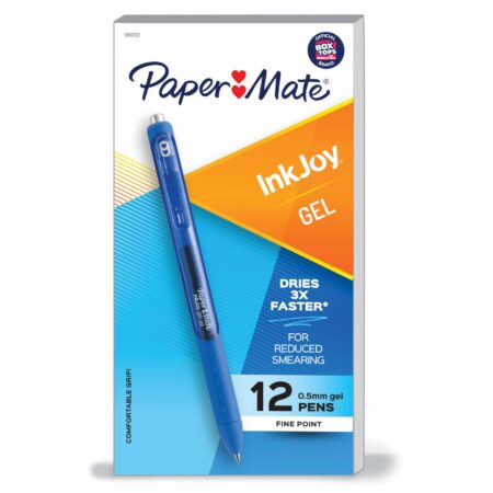 Paper Mate InkJoy Gel Pen, Fine Point, Dark Blue, Box of 12 (1951722) - Image 2