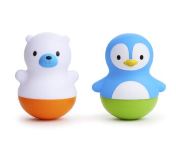 Munchkin  Bath Bobbers Mold Free Baby and Toddler Bath Toy, 6+ Months, Polar Bear/Penguin