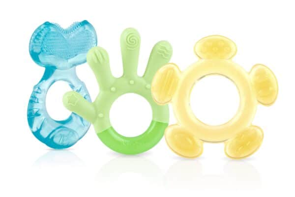 Nuby 3 Step Soothing Teether 3 Piece Set, BPA Free - Assorted Color