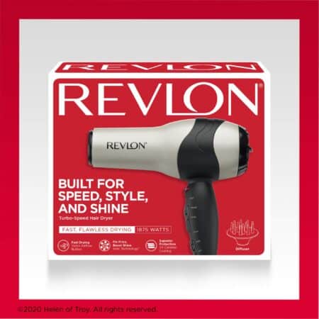 REVLON Turbo Hair Dryer | 1875 Watts of Maximum Shine, Fast Dry (Silver) - Image 6