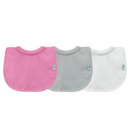 green sprouts Stay-dry Milk Catcher Bibs (3 Pack) | Collar absorbs milk to prevent rashes
