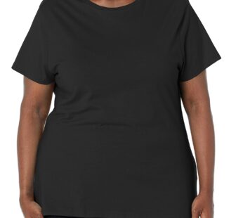 Just My Size Plus-Size Pure Cotton Jersey T-Shirt, Wide Classic Crewneck Tee for Women