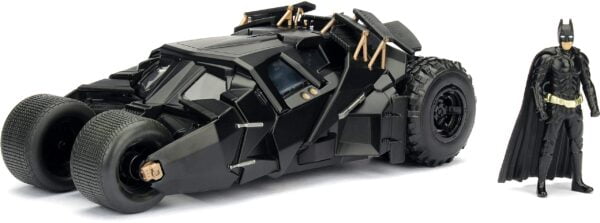 Jada Toys DC Comics 2008 The Dark Knight Batmobile With Batman figure; 1:24 Scale Metals D