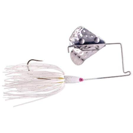 Strike King (316BM-72) Buzz King Buzzbait Fishing Lure, 204 - White, 3/16 oz, Diamond Dust