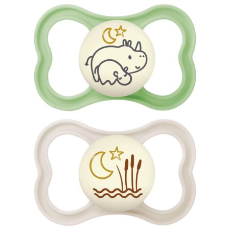 MAM Air Night Pacifiers , MAM Sensitive Skin Pacifier 6+ Months, Glow in the Dark Pacifier