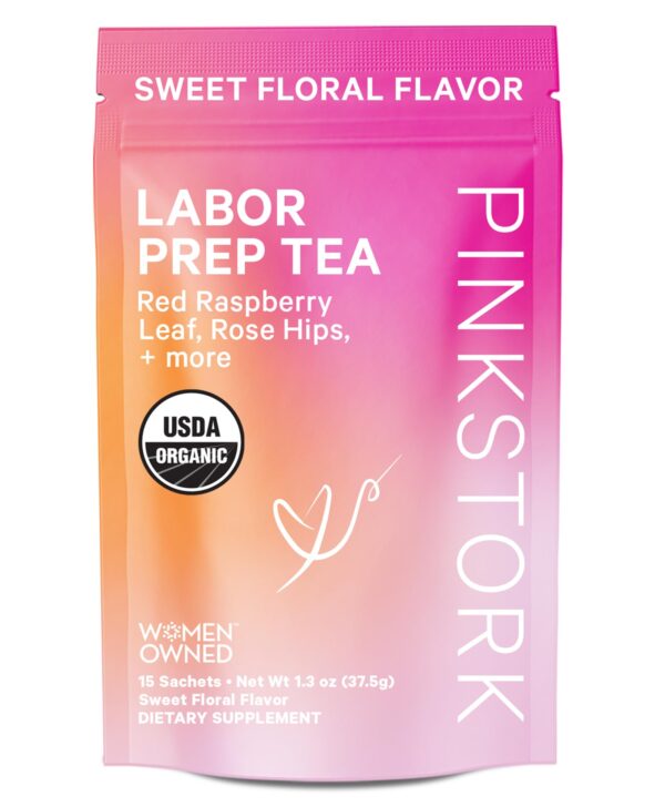 Pink Stork Labor Prep Tea - Organic Pregnancy Tea with Raspberry, Chamomile, Rosehip for L