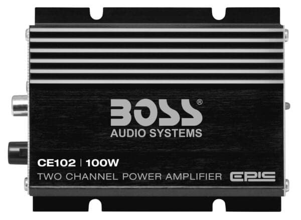 BOSS Audio Systems CE102 2 Channel Car Amplifier - 100 Watts, Full Range, Class A/B, IC (I