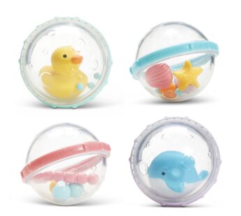 Munchkin  Float & Play Bubbles  Baby and Toddler Bath Toy, 4 Count