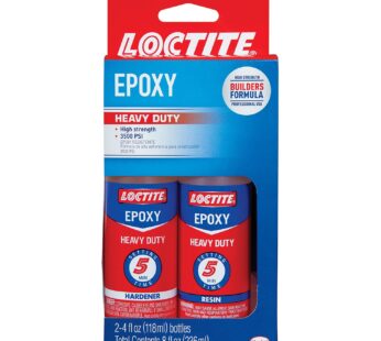 Loctite Epoxy Heavy Duty Pro (Hardener 4 fl oz/Resin 4 fl oz), Total Contents 8 fl oz (236