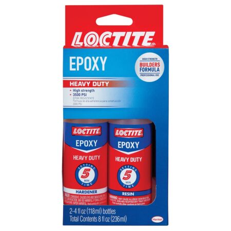 Loctite Epoxy Heavy Duty Pro (Hardener 4 fl oz/Resin 4 fl oz), Total Contents 8 fl oz (236
