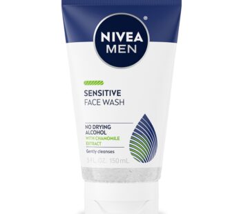Nivea Men Sensitive Face Wash with Vitamin E, Chamomile and Witch Hazel Extracts, 5 Fl Oz
