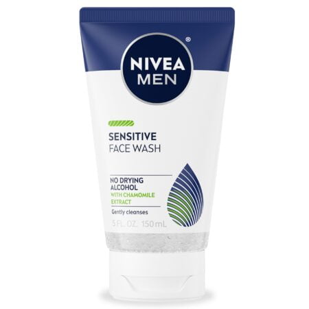 Nivea Men Sensitive Face Wash with Vitamin E, Chamomile and Witch Hazel Extracts, 5 Fl Oz