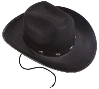 Kangaroo Black Cowboy Hat for Men & Women – Western Accessory Felt Hats with Pull-On Closu