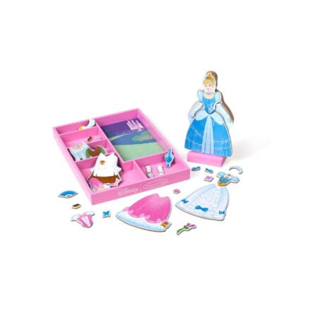 Melissa & Doug Disney Cinderella Magnetic Dress-Up Wooden Pretend Play Set (30+ pcs) - Toy - Image 2