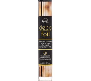 iCraft Deco Foil, 5 Transfer Sheets, 6″ x 12″, Amber Watercolor