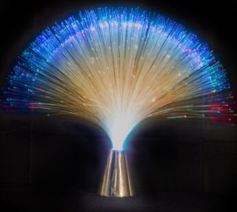 Homeford Fiber Optic Lamp Light Centerpiece, 15-Inch, Multi-Color