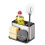 Joseph Joseph Surface Sink Caddy Stainless Steel Sponge Holder Organizer for Kitchen, Larg