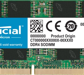 Crucial 16GB Single DDR4 2400 MT/s (PC4-19200) DR x8 SODIMM 260-Pin Memory – CT16G4SFD824A