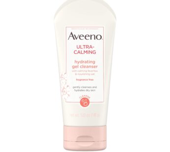 Aveeno Ultra-Calming Hydrating Gel Facial Cleanser with Calming Feverfew & Nourishing Oat,