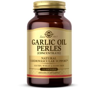 Solgar Garlic Oil Perles, 250 Softgels – Natural Cardiovascular Support – Garlic Oil Conce