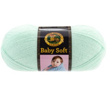 (1 Skein) Lion Brand Yarn Babysoft Baby Yarn Yarn, Mint Multicolor